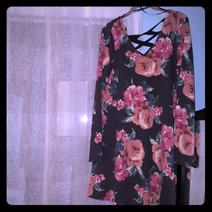 Floral shirt dress. Perfect for fall and winter